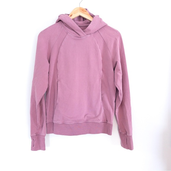 Lululemon Scuba Pullover Hoodie Sweatshirt Figue Pink Mauve Relaxed Fit Size 2 - Picture 3 of 9